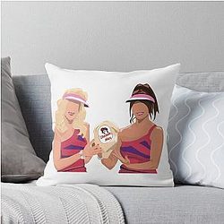 SNL Super Showcase with Maya Rudolph and Kristen Wiig Throw Pillow