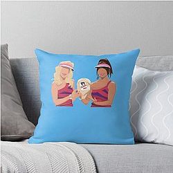 SNL Super Showcase (Maya Rudolph and Kristen Wiig) Sticker Throw Pillow