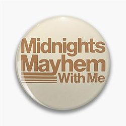 Midnights Mayhem with Me Taylor Swift TikTok Retro Typography Pin