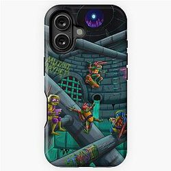 Mutant Mayhem Turtles all the way down iPhone Tough Case