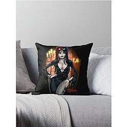 Elvira Quinn Mistress of Mayhem! Throw Pillow