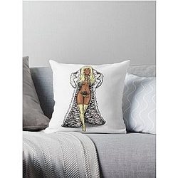 Lil Kim - Methods of Mayhem Fan Art  Throw Pillow