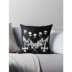 Mayhem - Norway Band - Original Logo - Fanart  Throw Pillow