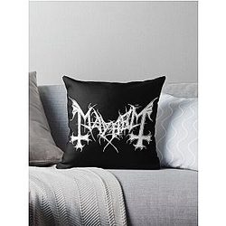Mayhem - Norway Band - Original Logo - Fanart  Throw Pillow