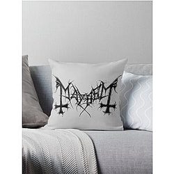 Mayhem - Bande Norvège - Logo original - Fanart - Oreiller à lancer en édition noire