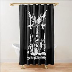 Mayhem - Norway Band - Original Logo - Fanart - De Mysteriis Dom Sathanas Shower Curtain