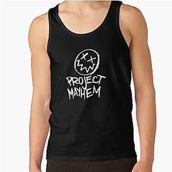Project Mayhem, white, fight club, Tyler Durden Tank Top