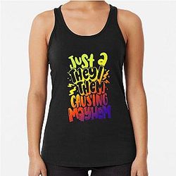 Just A TheyThem Causing Mayhem Racerback Tank Top