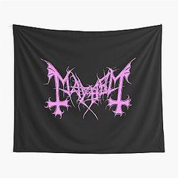 Mayhem - Norway Band - Original Logo - Fanart - Pink Edition Tapestry