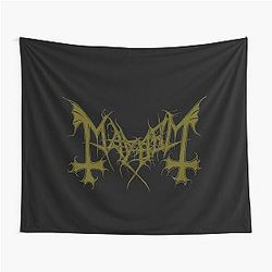 Mayhem - Norway Band - Original Logo - Fanart - Gold Edition Tapestry