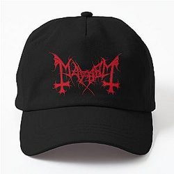 Mayhem - Bande de Norvège - Logo original - Fanart - Red Edition Dad Hat