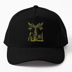 Mayhem - Norway Band - Original Logo - Fanart - De Mysteriis Dom Sathanas - Gold Baseball Cap