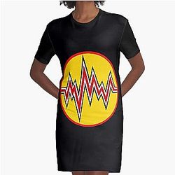 Electric Mayhem drum Graphic T-Shirt Dress