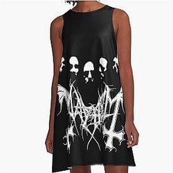 Mayhem - Norway Band - Original Logo - Fanart  A-Line Dress