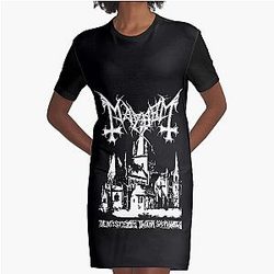 Mayhem - Norway Band - Original Logo - Fanart - De Mysteriis Dom Sathanas Graphic T-Shirt Dress