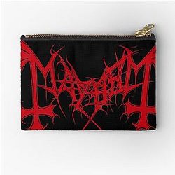 Mayhem - Norway Band - Original Logo - Fanart - Red Edition Zipper Pouch