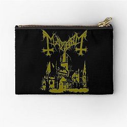 Mayhem - Bande de Norvège - Logo original - Fanart - De Mysteriis Dom Sathanas - Pochette à fermeture éclair en or