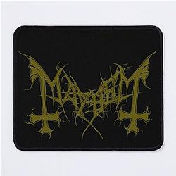 Mayhem - Norway Band - Original Logo - Fanart - Gold Edition Mouse Pad
