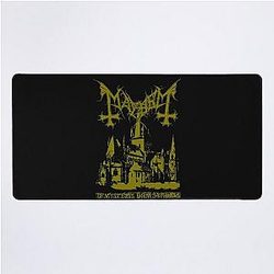 Mayhem - Norway Band - Original Logo - Fanart - De Mysteriis Dom Sathanas - Gold Desk Mat