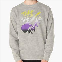 TheyThem Mayhem - Nonbinary Flag Pullover Sweatshirt
