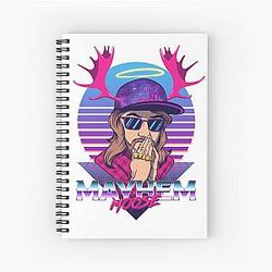 Mayhem Moose  Swag Jesus Logo Spiral Notebook