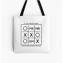 MBMBAM Tic Tac Toe (Black Logo) All Over Print Tote Bag