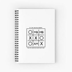 MBMBAM Tic Tac Toe (Black Logo) Spiral Notebook