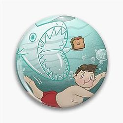 MBMBAM Glass Shark Pin