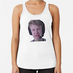 TommyInnit Tank Tops - TommyInnit crying Racerback Tank Top RB2805