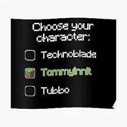 TommyInnit Posters - Choose your character - Tommyinnit Poster RB2805