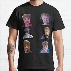TommyInnit T-Shirts - Tommyinnit Faces Dream Team Classic T-Shirt RB2805