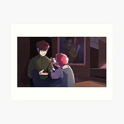 Tubbo Posters - Tubbo and Michael animatic panel Art Print RB1506