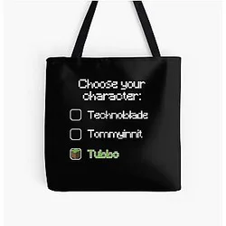 Tubbo Bags - Choose Your character - Tubbo All Over Print Tote Bag RB1506