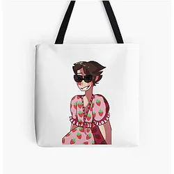Eret Bags - The Eret Strawberry Dress Design All Over Print Tote Bag RB1507