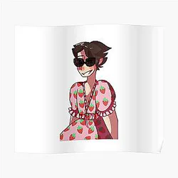 Eret Posters - The Eret Strawberry Dress Design Poster RB1507