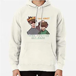 Eret Hoodies - Think positive &amp; Act hard Pullover Hoodie RB1507