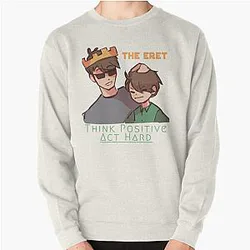 Eret Sweatshirts - Think positive &amp; Act hard Pullover Sweatshirt RB1507