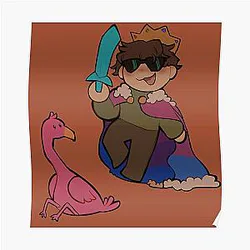 Eret Posters - King and Their Flamingo Poster RB1507