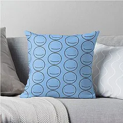 Dream Pillows - Dream Smile face blue Throw Pillow RB1507
