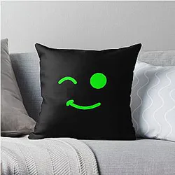 Dream Pillows - Green Dream Smile Throw Pillow RB1507