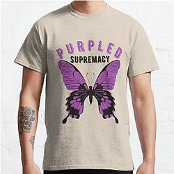Purpled T-shirts - Purpled Aesthetic Butterfly Classic TShirt RB1507