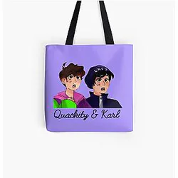 Quackity Bags - Quackity and Karl All Over Print Tote Bag RB2905