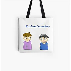 Quackity Bags - Quackity and Karl animation All Over Print Tote Bag RB2905