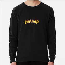 Sapnap Sweatshirts - Sapnap Flame Font Pullover Sweatshirt