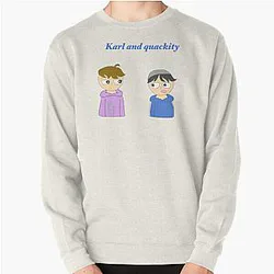 Quackity Sweatshirts - Quackity and Karl animation Pullover Sweatshirt RB2905