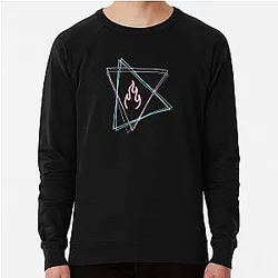Sapnap Sweatshirts - Sapnap Neon Flame Pullover Sweatshirt