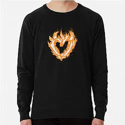 Sapnap Sweatshirts - Sapnap Flame Heart Pullover Sweatshirt