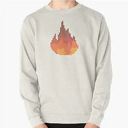 Sapnap Sweatshirts - Sapnap Fire Pixel Art Pullover Sweatshirt