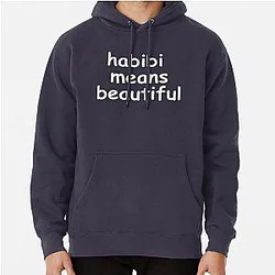 Quackity Hoodies - Habibi means beautiful Quackity beanie Pullover Hoodie RB2905