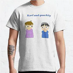 Quackity T-Shirts - Quackity and Karl animation Classic T-Shirt RB2905